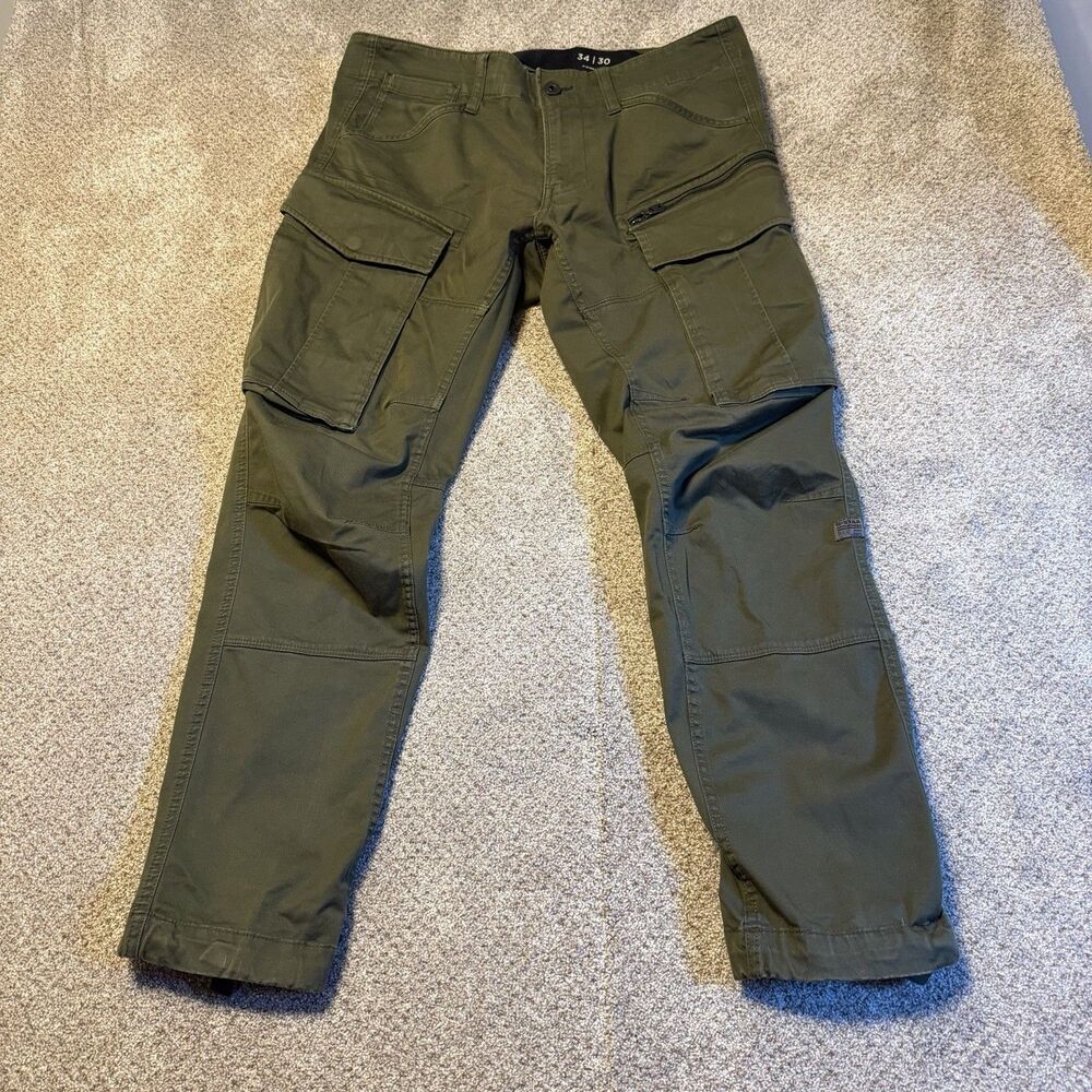 G-Star RAW Rovic Zip 3D Regular Tapered Cargo Pants Men's Size 34x30 Green